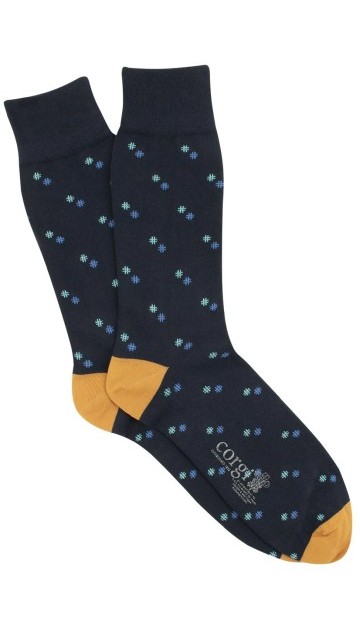 Stilinga dovana vyrui tamsiai mėlynos raštuotos kojinės