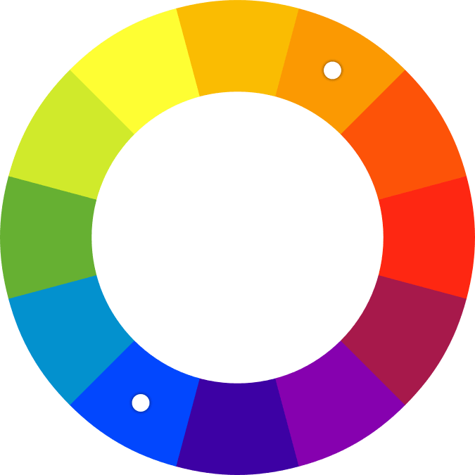 Spalvų ratas priešintos spalvos
